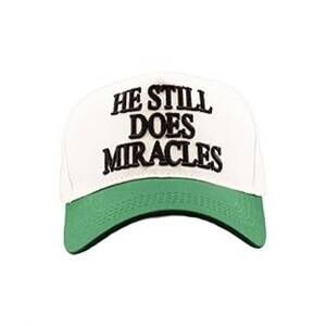 NEW JENESSA WAIT women's he still does miracles hat in black/ white